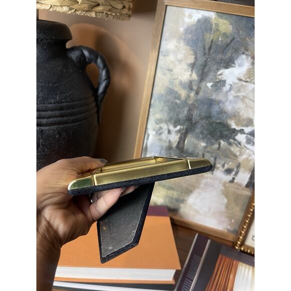 Gold Monochrome Picture Frame Two Tone Holds 3.5x5 Picture Console Table Decor - Picture 8 of 9